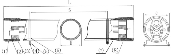 Корпус мембраны FRP 4040-3W (300 psi end port)