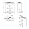 Емкость S 1500л синяя (1605х1850х720)