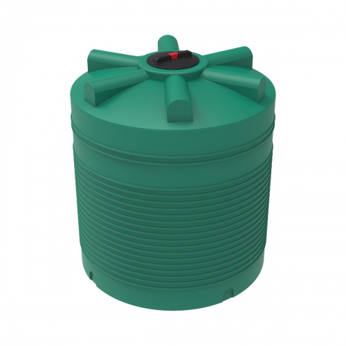 Емкость ЭВЛ 2000 с крышкой с дыхательным клапаном зеленый