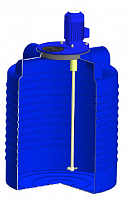Емкость ЭВЛ 300 синий c пропеллерной мешалкой